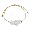 Natural Quartz Crystal Chips Braided Bead Bracelets BJEW-JB09851-04-1