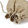 Christmas Printed Burlap Packing Pouches Drawstring Bags ABAG-Q053-02B-03-4