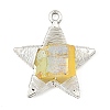 Electroplated Natural Quartz Faceted Copper Wire Wrapped Pendants PALLOY-TA00443-04-1