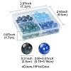 64Pcs 4 Colors Round Imitation Cat Eye Resin Beads RESI-FS0001-66A-4