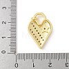 Brass Micro Pave Cubic Zirconia Pendants KK-P294-28G-04-3