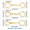 6Pcs 3 Style Zinc Alloy Medallion or Coin Holder Keychain KEYC-AR0001-07-2
