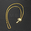 Hip Hop Stainless Steel Sandblasted Palm Tree Pendant Necklaces for Men DF1150-1-2