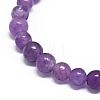 Natural Lepidolite/Purple Mica Stone Beads Strands G-M353-A01-4mm-3
