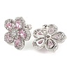 Cubic Zirconia Flower Stud Earrings EJEW-I304-16P-02-2