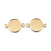 201 Stainless Steel Cabochon Connector Settings STAS-F191-15G-E-1