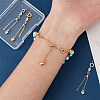   4Pcs 2 Colors Alloy & Brass Chain Extender with Cubic Zirconia FIND-PH0017-99-3
