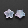 Two Tone Transparent Spray Painted Glass Beads GLAA-T022-25-C07-2