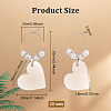 20Pcs Blank Acrylic Heart Pendants Wine Glass Charms with Acrylic Pearl Beads AJEW-BC0003-76-2
