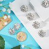 16Pcs 1-Hole Alloy Shank Buttons BUTT-GF0001-27-3