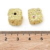 Brass Micro Pave Cubic Zirconia Beads KK-D224-10G-2