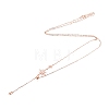 925 Sterling Silver Clear Cubic Zirconia Star Tassel Necklace Making STER-T007-106RG-1