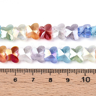 Transparency Glass Beads Strands GLAA-T025-03B-01-1