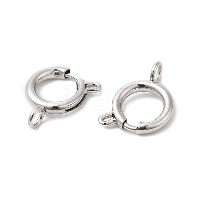 304 Stainless Steel Spring Ring Clasps STAS-Q215-45P-02-1