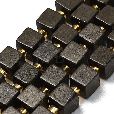 Natural Gold Pyrite/Golden Pyrite Beads Strands G-F833-N01-01-1