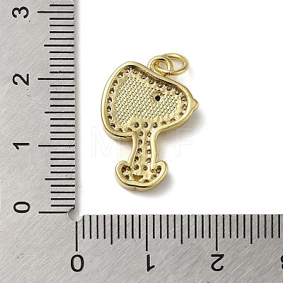 Brass Micro Pave Cubic Zirconia Pendants KK-Q808-12G-1
