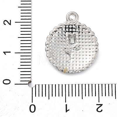 Rack Plating Alloy Enamel Pendants PALLOY-R450-04P-1