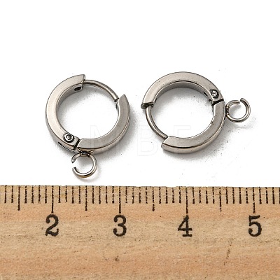 201 Stainless Steel Huggie Hoop Earrings Findings STAS-A167-01J-P-1