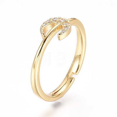 Adjustable Brass Finger Rings RJEW-G096-33G-1