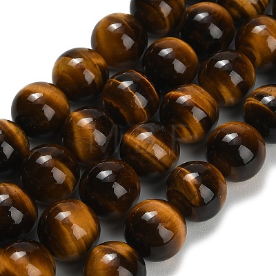 Natural Tiger Eye Beads Strands G-C293-A01-14mm-1