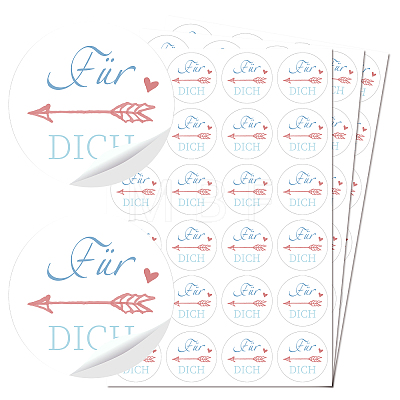 Waterproof PVC Wedding Round Stickers AJEW-WH0343-006-1