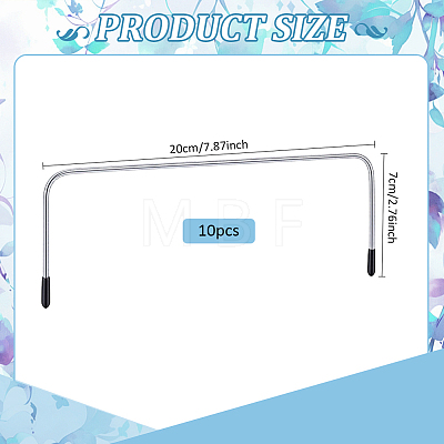 Galvanized Wire Handbag Purse Frame FIND-WH0816-245P-01-1