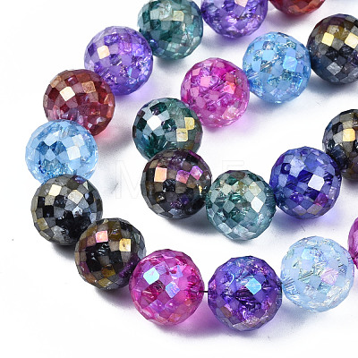 Electroplate Opaque Glass Beads Strands X-EGLA-S174-32-1