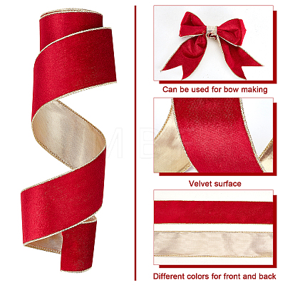 10 Yards Single Face Velvet Ribbon SRIB-WH0011-142A-1