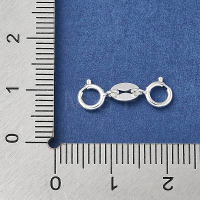 S925 Sterling Silver Double Spring Ring Clasps STER-R003-08S-1