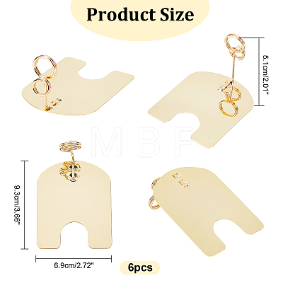 Iron Table Card Holders AJEW-WH0307-22G-1