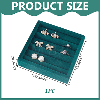 MDF Covered with Velvet Ring Organizer Display Trays RDIS-WH0011-39A-1