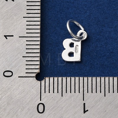 925 Sterling Silver Letter Charms STER-C012-01S-B-1