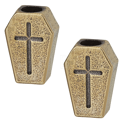 2Pcs Brass Beads KK-FG0001-28C-1