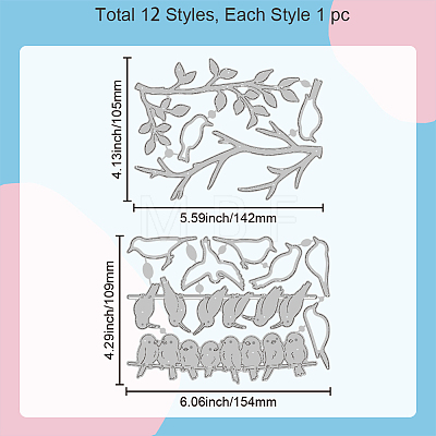 Carbon Steel Cutting Dies Stencils DIY-WH0309-1806-1