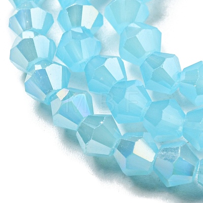 Imitation Jade Electroplate Glass Beads Strands EGLA-A039-J4mm-B03-1