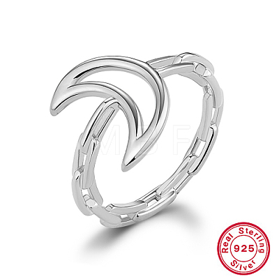 Rhodium Plated 925 Sterling Silver Finger Ring KD4692-08-1