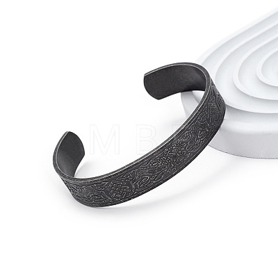 Viking 304 Stainless Steel Cuff Bangles for Women Men WG061FA-03-1