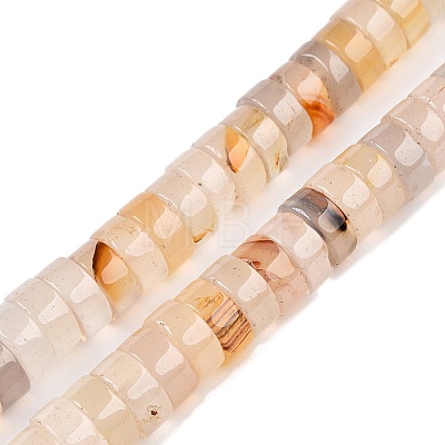 Natural White Agate Beads Strands G-T138-54-1