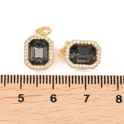Brass Micro Pave Cubic Zirconia Pendants KK-H538-23A-G-1