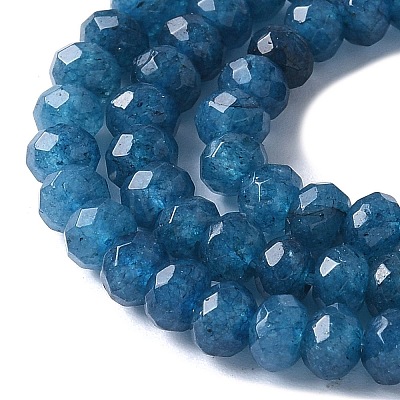 Dyed Natural Malaysia Jade Rondelle Beads Strands G-E316-2x4mm-54-1