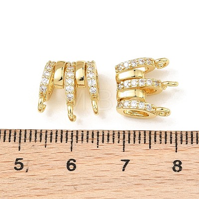 Brass Micro Pave Clear Cubic Zirconia Pendant Bail CU-CBA5CB0-06G-1