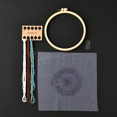 DIY Transparent Fabric Embroidery Kits DIY-K032-78C-1