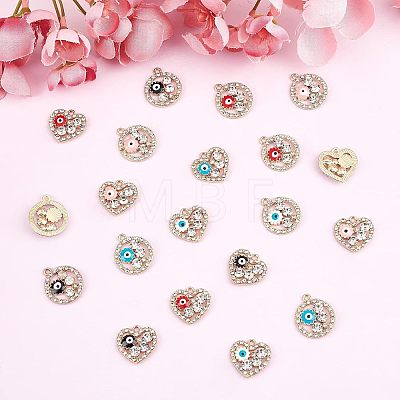  40Pcs 10 Style Rack Alloy Enamel Pendants ENAM-NB0001-65-1