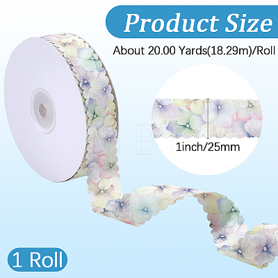1Roll Single Face Printed Polyester Satin Ribbon SRIB-CY0001-47A-1