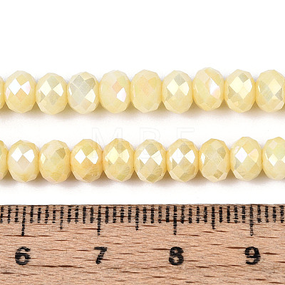 Anti-Tarnish Electroplate Rondelle Glass Beads Strands EGLA-T021-6mm-17-04-1