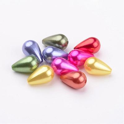 ABS Plastic Imitation Pearl Beads X-MACR-G003-M-1