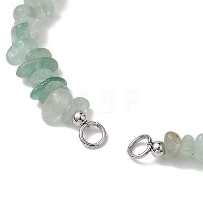 Natural Green Aventurine Chip Nylon Braided Beaded Bracelet Making AJEW-JB01296-06-1