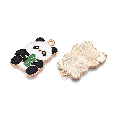 Panda Theme Alloy Enamel Pendants ENAM-T020-34E-1