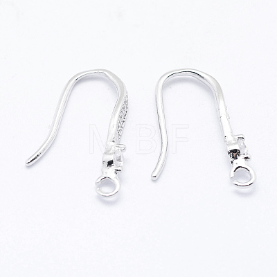 925 Sterling Silver Micro Pave Cubic Zirconia Earring Hooks STER-L054-29-1