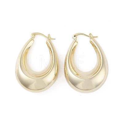 Brass Hoop Earrings EJEW-B046-06G-1